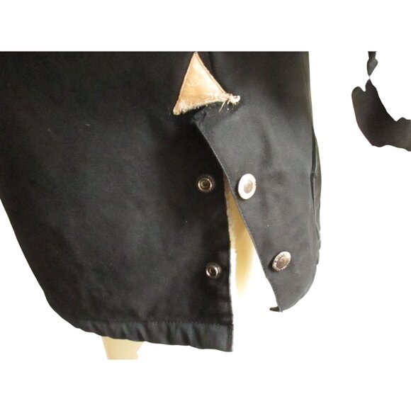 Vintage Womens Rancher Jacket Powder River Outfitters Black Canvas Embroidered - Picture 4 of 11